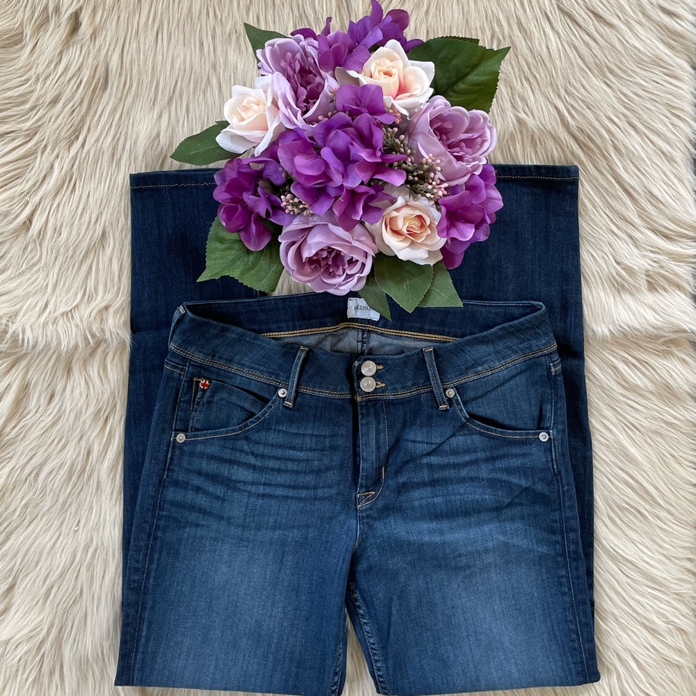 Hudson Collins Skinny Flap Jeans (Dark Wash-Size 31) Pre-owned